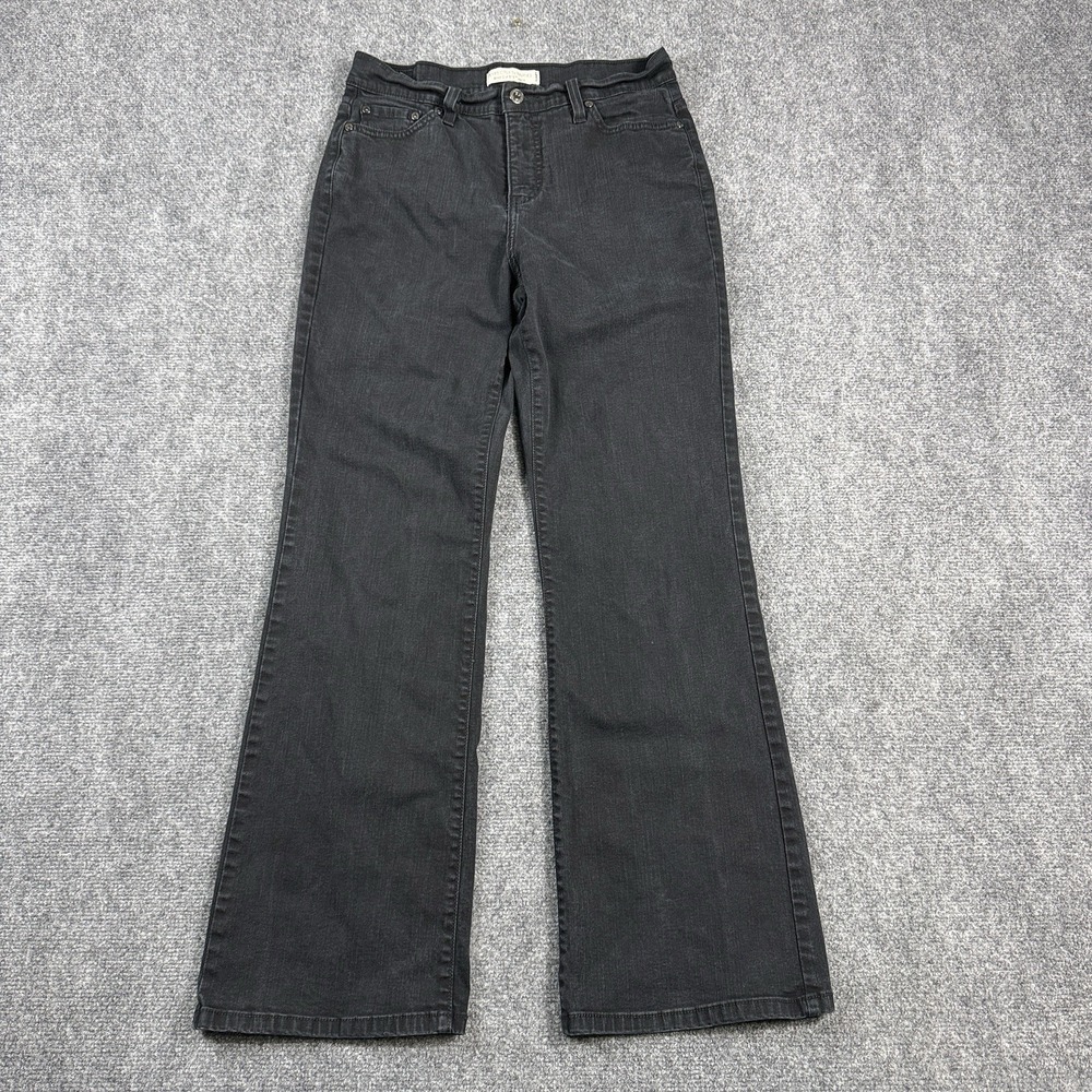 Levis 512 Perfectly Slimming Bootcut Jeans 12 Medium Mid Rise Black Stretch